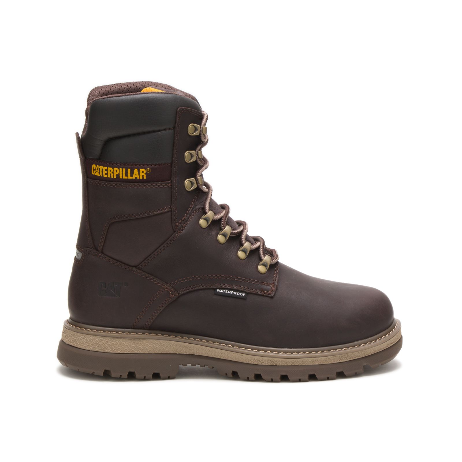 Caterpillar Boots PK - Caterpillar Fairbanks 8" Waterproof Tx Steel Toe Mens Steel Toe Boots Chocolate (923607-GQE)